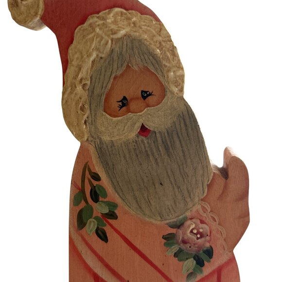 Handcrafted Smith Krafts Wooden Santa Figurine Blairsville Georgia - Picture 6 of 6